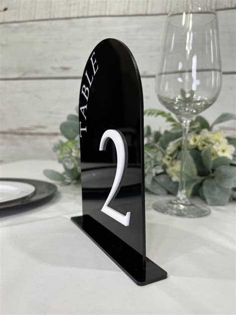 Arch 3d Table Numbers Acrylic Table Numbers Custom Table Numbers