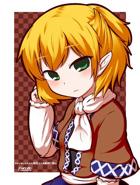 The Big Imageboard Tbib Bad Id Bad Pixiv Id Blonde Hair Green Eyes Inunoko Mizuhashi Parsee