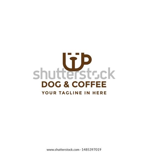 Dog Coffee Logo Template Design Stock Vector Royalty Free 1485397019