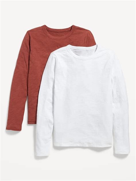 Everywear Long Sleeve Slub Knit T Shirt 2 Pack Old Navy