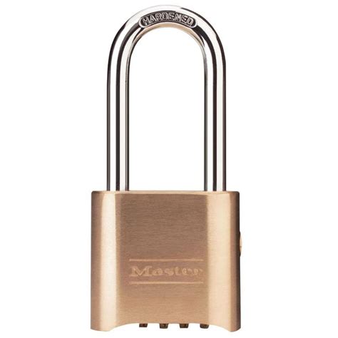 Master Lock 2 In Wide Resettable Combination Brass Padlock With 2 1 4 In Shackle Supervisory