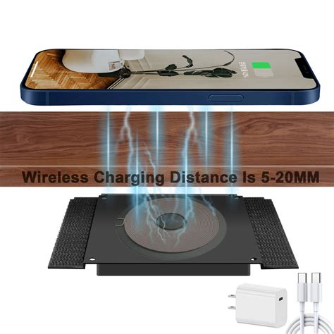 Invisible Wireless Charger Under Desk Furniture Wireless Charging Pad