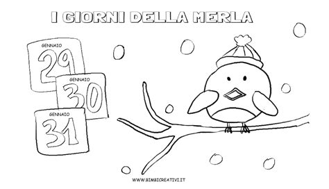 I Giorni Della Merla Disegno Semplice Bimbi Creativi