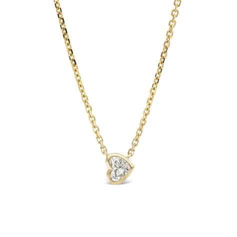 Heart Shaped Diamond Solitaire Pendant – TinyGods