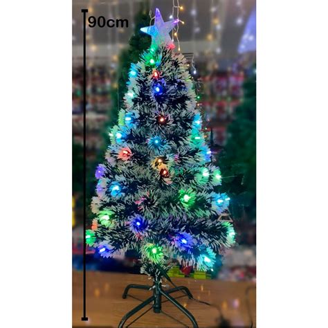 Rvore De Natal Led Fibra Tica Nevada Luzes Colorida Shopee Brasil