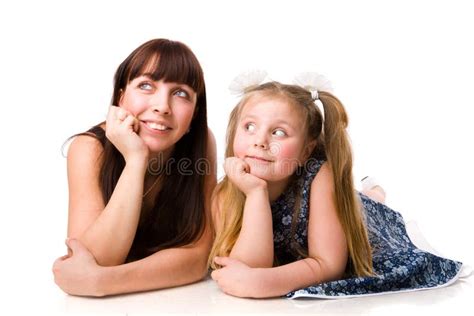 Moeder Met Dochter Stock Foto Image Of Moeder Kind Brunette