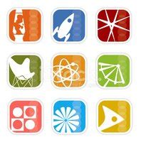 Retro Mod Icons 2 (Vector) Stock Clipart | Royalty-Free | FreeImages