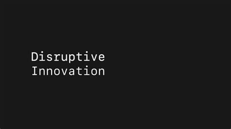 Disruptive Innovation Ppt