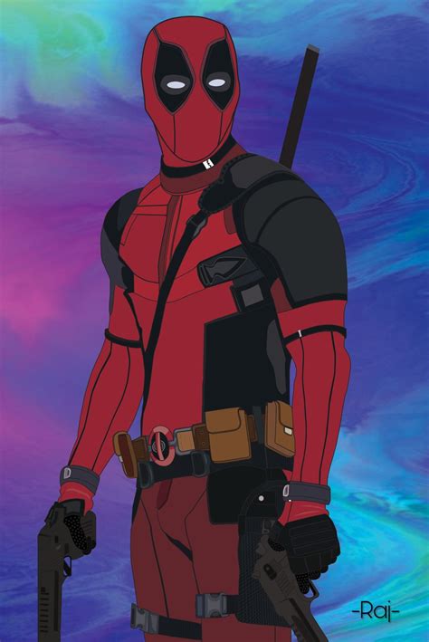 Artstation 2d Vector Art Of Deadpool