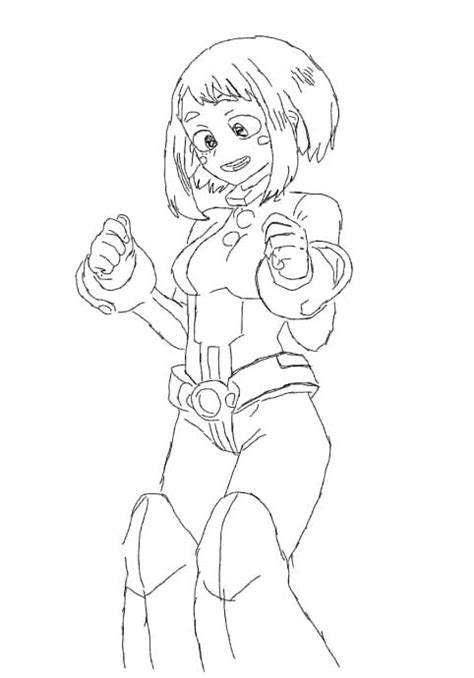 Pretty Uraraka Coloring Page Anime Coloring Pages Sexiezpicz Web Porn