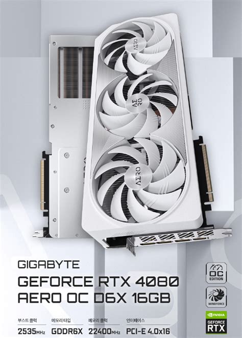 Gigabyte Geforce Rtx 4080 Aero Oc D6x 16gb 제이씨현 기가바이트