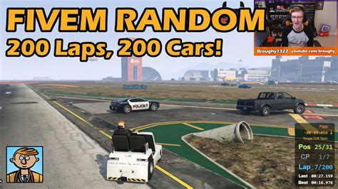 200 Random Cars In 200 Laps Gta Fivem Random All №46 Youtube