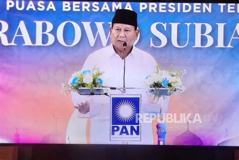 Prabowo Tak Ada Euforia Meski Menang Pilpres 2024 Republika Online