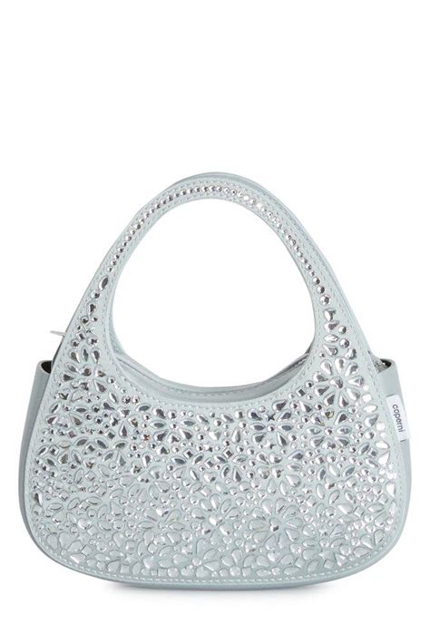 Coperni Embellished Zipped Mini Bag In Blue Lyst