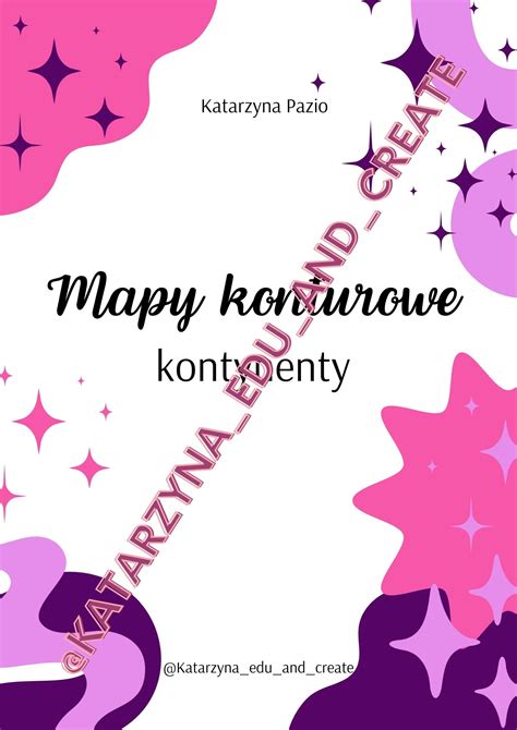 Mapy konturowe kontynenty Złoty nauczyciel