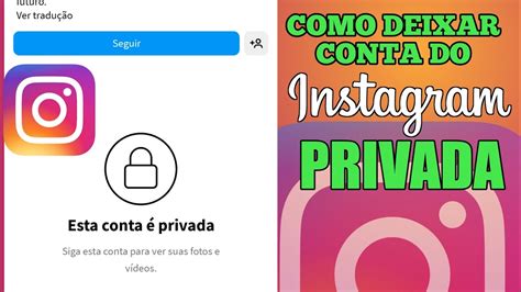 COMO DEIXAR CONTA DO INSTAGRAM PRIVADA ATUALIZADO 2023 YouTube