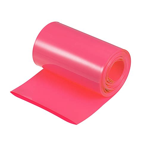 Uxcell 85mm Flat 10ft Red PVC Heat Shrink Tube Wraps Battery Wrap For