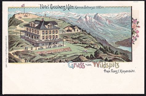 Lithokarten Gruss Vom Wildspitz Briefmarken