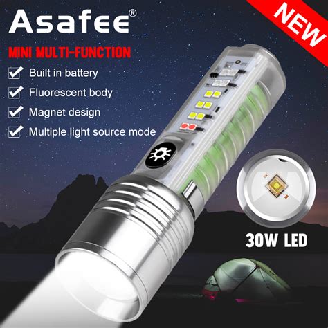 Asafee 500LM S21 30W LED 12LED ไฟฉาย แบบพกพา สวางพเศษ 520A สวตชกด