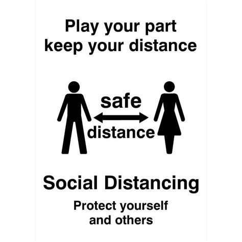 Play Your Part Keep Your Distance Social Distancing Sign