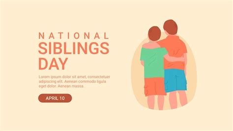 Premium Vector National Siblings Day Banner Template