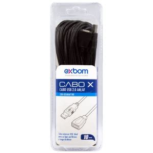 Cabo Extensor Usb 2 0 10 Metros Exbom CBX U2AMAF100 Sobraltech