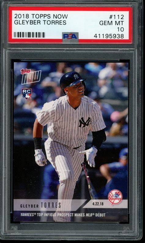 Topps Now Gleyber Torres Psa Gem Mint Rc Rookie Card