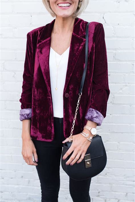 Velvet Blazer Hand In Pocket By Loverly Grey Casual Holiday Party