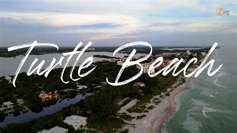 Turtle Beach In Siesta Key Sarasota Florida Aerial Drone View In