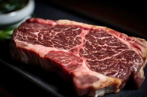 Premium Ai Image Closeup Of Wagyu Steak With Crispy Edges And Juicy