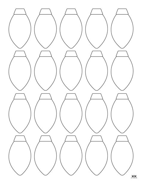 Christmas Light Templates Free Printable Pages Printabulk