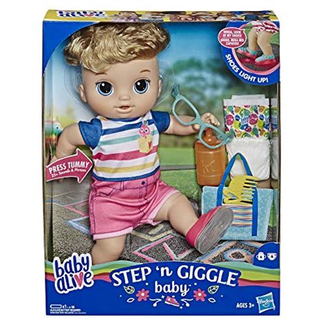 Baby Alive Step N Giggle Baby Blonde Hair Boy Doll With Light Up Shoes