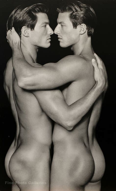 Vintage Herb Ritts Male Nude Twins Ryker Brothers Hugging Photo Sexiz Pix