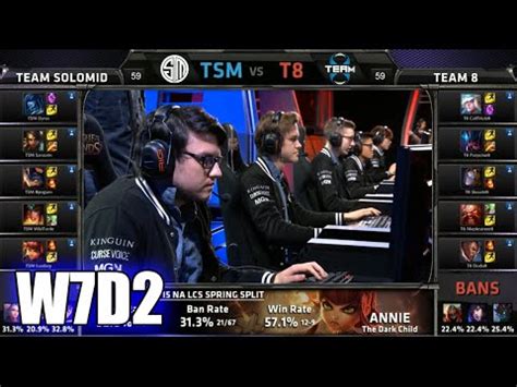 Team Solomid Tsm Vs Team S Na Lcs Spring Week Day Tsm