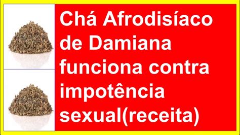 Chá Afrodisíaco De Damiana Funciona Contra Impotência Sexualreceita Youtube