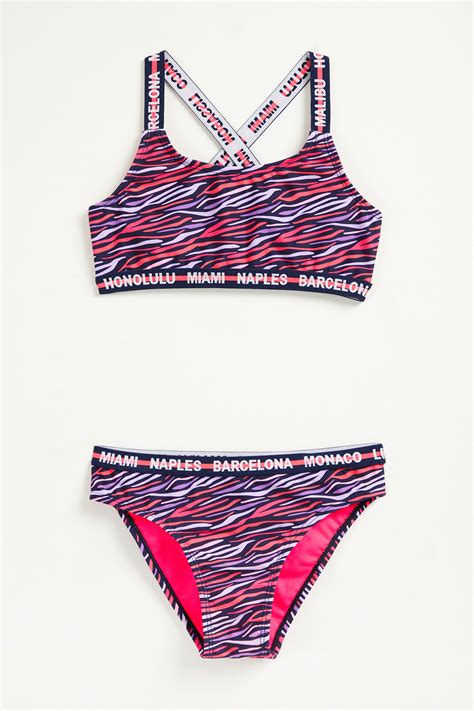 Meisjes Bikini Met Tapedetail Wefashion