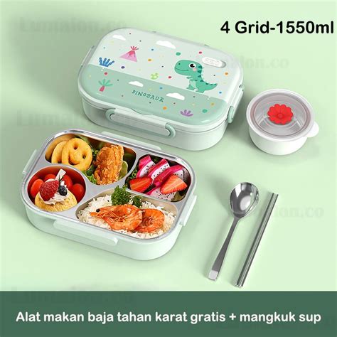 Jual 316 Stainless Steel 5 Grid Kotak Bekal Makan Kotak Makan Siang