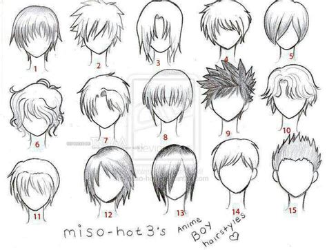 Anime Hair Boy Template Anime Love How To Draw Hair, Anime Boy - Anime ...