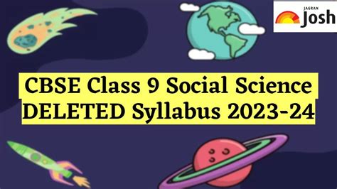 CBSE Class 9 Social Science Deleted Syllabus 2023 24 Check Chapter