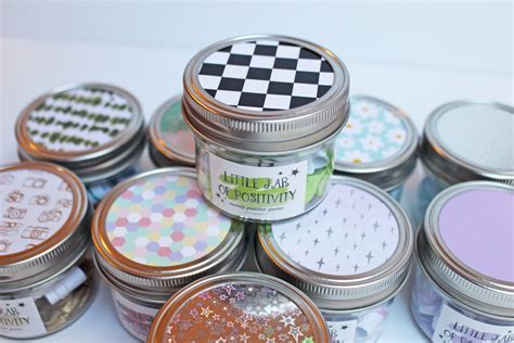 Dreamy 90s Y2k Quote Jars Set Of 10 Sweet 16 Birthday Party Favors Holographic Positivity