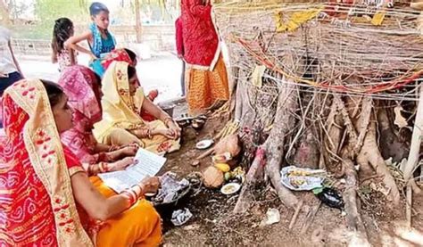 Married Women Worshiped Banyan Tree For The Longevity Of Their Husbands पति की दीर्घायु के लिए