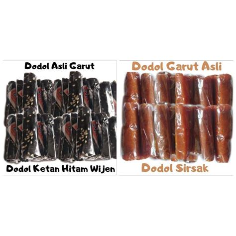 Jual Dodol Garut 500 Gr Mix Ketan Hitam Wijen Dan Sirsak Cemilan Manis