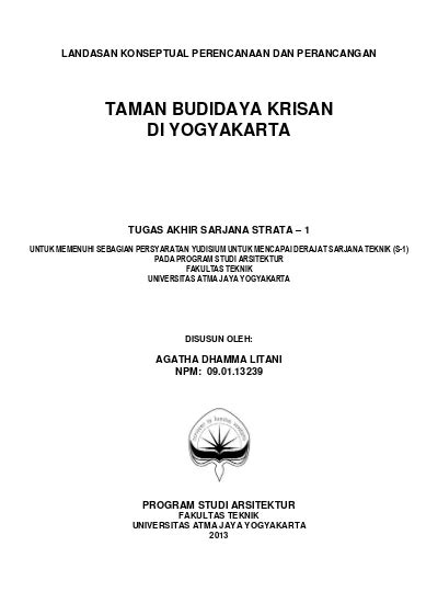 Landasan Konseptual Perencanaan Dan Perancangan Taman Budidaya Krisan