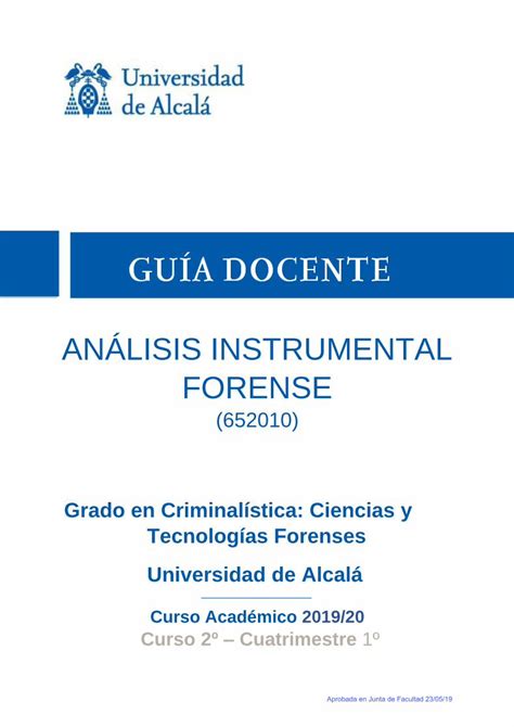 Pdf An Lisis Instrumental Forense Uah Fundamento Del An Lisis