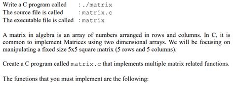 Solved Write A C Program Called The Source File Is Called