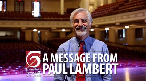 Welcome from Paul Lambert, Interim Executive Director - Springfield ...