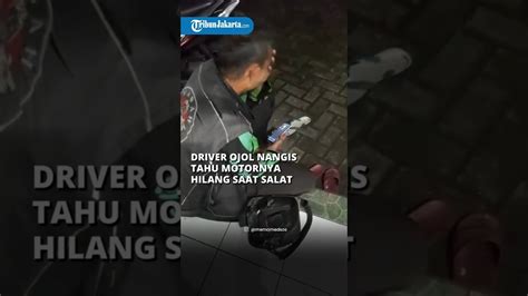 Pilu Driver Ojol Di Bogor Menangis Seusai Motornya Dicuri Saat Salat