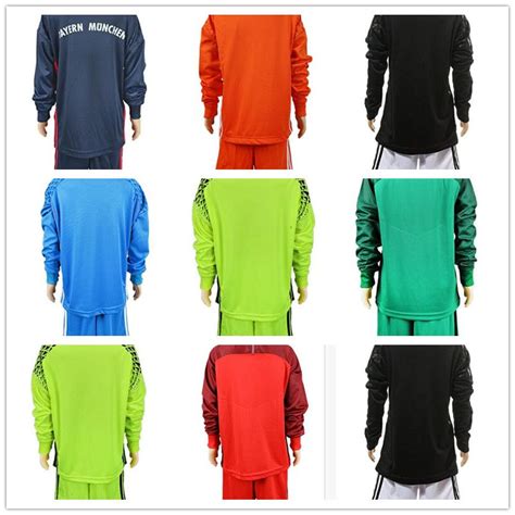 2020 2016 17 Kids Long Sleeve Neuer Goalkeeper Jersey Kit Youth Soccer