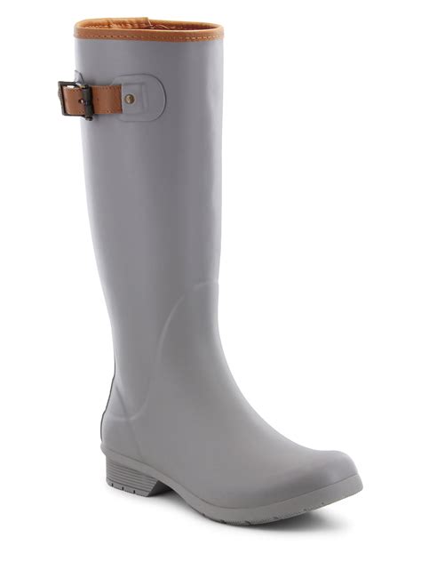 Women S Chooka City Solid Tall Waterproof Rain Boot Walmart