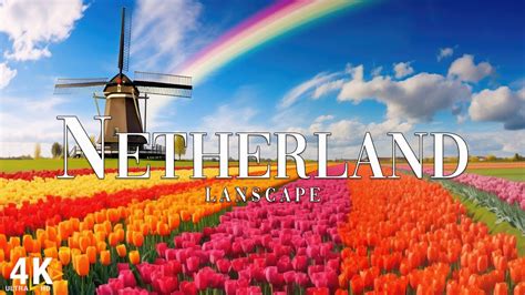 FLYING OVER NETHERLAND 4K UHD I Relaxing Piano Music With Beautiful